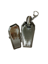 1 PC portable metal mini coffin cigarette ashtray w/keychain multi images 70006 picture