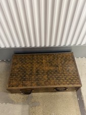 Vintage Sarreid Ltd Brass Clad Bee Pattern Trunk Low Chest Table Spain 1970s picture