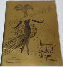 Ziegfeld Club 1981 45th Anniversary Charity Ball New York City Original Program picture