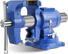 DT08125A 5 Inch Heavy Duty Bench Vise with 360°Swivel Base and Head | 5,500LBS C picture