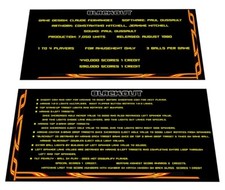 Williams Blackout Pinball Custom Apron Instruction Cards picture