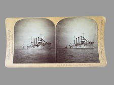 Antique USS Brooklyn ACR-3 Stereoview Spanish American War Navy Battleship picture