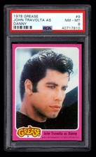 PSA 8 JOHN TRAVOLTA 1978 GREASE Paramount Card #9 VERY NICE picture