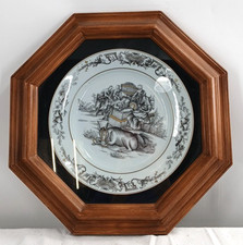 Framed Wall Plate Adoration Shepherds Vintage Mottahedeh 9