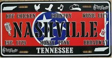 Nashville Tennessee Honky Tonk License Plate picture