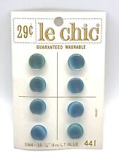 Vintage Le Chic Light Blue Buttons – Gorgeous – New picture