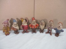Vtg 1937-38 Walt Disney Seven Dwarfs Seiberling 7 Figure Set Rubber Latex  RARE picture