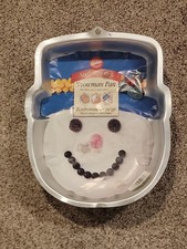 Vintage 2002 Wilton 2105 2083 Snowman Frosty Christmas Baking Pan Mold picture