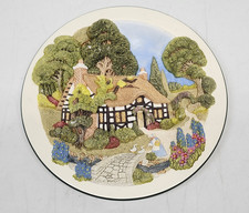 Vintage Plate Davenport Cottages of Olde England Hollyhock Cottage Decor 8