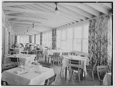 Photo:Atlantic Beach New York Surf Club Dining Room Porch 1947 picture