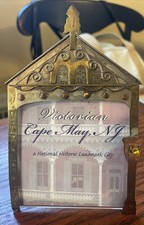 3.5 x 6” Vintage Handmade in Thailand brass Frame The Victorian Cape May NJ picture