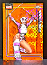 2025 TOPPS CHROME MARVEL COMICS GWENPOOL 121 ORANGE X-FRACTOR SSP 2/25 EARTH 616 picture