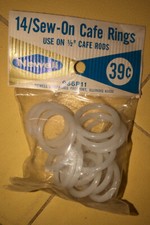 1950s-60s New Newell 14/Sew-on Cafe Rings Use On 1/2” Cafe Rods 936P11 picture