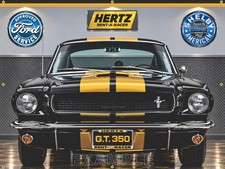 1966 FORD SHELBY MUSTANG GT350H HERTZ FRONT GARAGE SCENE BANNER MURAL PICK SIZE picture
