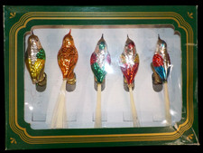 Lot 4 Vtg KURT ADLER Traditional GLASS CLIP-ON 4.5