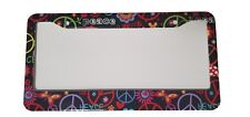 Hippie~Peace Sign Steel Metal License Plate Frame (Very Unique) picture