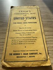 Cram's Commercial Map of the United States With 1940 Federal Census Populations picture