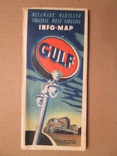 Gulf Oil Road Map of Delaware Maryland Virginia West Virginia 1942 picture