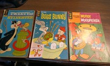 VTG-Gold Key Comics-Lot Of 3-Tweety & Sylvester, Bugs Bunny &Woody Woodpecker picture