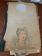 Vintage Scrapbook 1930’s Shirley Temple, Ads, Babies, Flowers, Prints, Hollywood picture