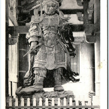 c1920s Nara, Japan Komokuten Statue Daibutsuden Todai-ji Temple Postcard picture