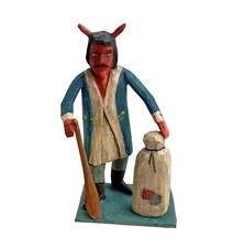 Krampus / Devil with Bag / 11 cm - Carved Wood   (# 16396) picture