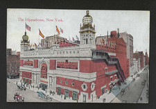 Antique Postcard 1913 The Hippodrome New York City Yankee Circus Mars Marquee picture
