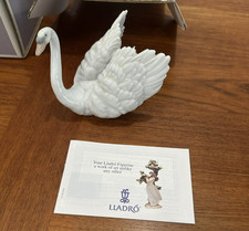 Lladro White Swan Figurine #06175 Bailarina Cisne Porcelain Spain Original Box picture