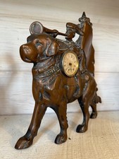 Victory Dog Head Cigars Antique Cast Iron Advertising Clock 1891 Chicago Regent picture