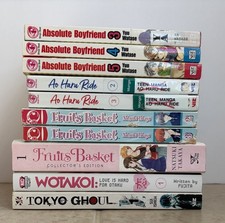 Mixed Lot of 10 Manga TPB-Fruits Basket-Tokyo Ghoul-Absolute Boyfriend picture
