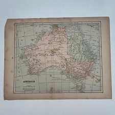 Map of Australia & Africa 1894 Map SV1-6 picture