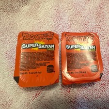 Burger King Dragon Ball Super Saiyan Sauce Packets Lot of 2 Orange Black Yellow picture