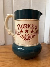 *Rare* Burke's Dublin Whiskey Jug Mug Irish Old Vintage Bar Bartender Stein picture