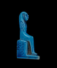 Rare Authentic Ancient Egyptian Seated Female Stone Statue Rare Figure BC picture