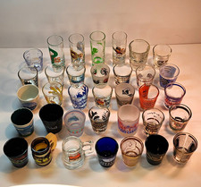 35 Pc Vintage US Travel Shot Glass Lot Novelty Steins National Parks Pop Culture picture