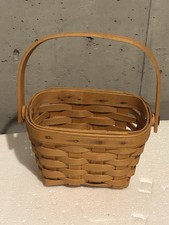 Longaberger 1997 ALL PURPOSE American Cancer Rectangle Single Handle Basket picture