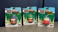 VINTAGE 1998 SOUTH PARK KEY CHAINS – STAN, KYLE & CARTMAN – NEVER OPENED picture