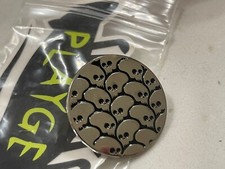 Playge Black On Silver Etched Plague Pandemic Skyll Metal Lapel Hat Pin Rare2015 picture
