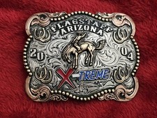 Bronc Riding☆X~TREME☆2004☆RODEO CHAMPION TROPHY BUCKLE☆Flagstaff Ariz.☆RARE☆624 picture