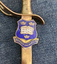 Antique Gilded Brass Oxford University Sword Letter Opener picture