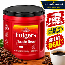 Folgers Classic Roast Ground Coffee Medium Roast 25.9 oz Canister Breakfast picture