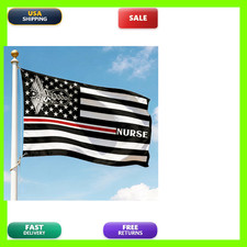 Flagwix American Nurse Thin Red Line - 4Th Of July Decorations Outdoor picture