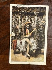 Honolulu, HI 1931 Hawaiian Hula Dancer Ethnic Ukelele Postcard Posted picture