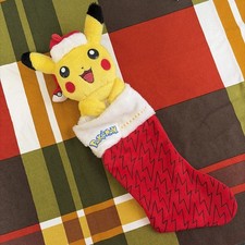 RARE  Vintage Kurt Adler Pokémon Pikachu Christmas Stocking 2008 picture