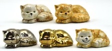 WADE HAPPY CATS SET OF 5.  GOLD LE 25 SILVER LE 50, ALL OTHER LE OF 100 FAIR, 08 picture