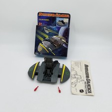 Vtg Mattel 1978 Battlestar Galactica Cylon Raider w box, firing missiles, pilot picture