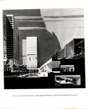 LD307 1969 Orig Photo MONROE STREET DISTRIBUTOR PROPOSED CHICAGO PLACE DU SABLE picture