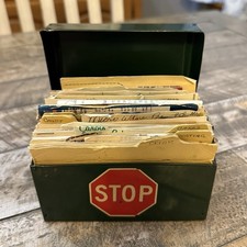 Vintage Recipe Box Full of Handwritten & Clipped Dessert Recipes picture