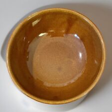 VINTAGE LARGE  USA BROWN POTTERY BOWL MID CENTURY BEAUTY 9.5” picture