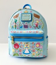 Loungefly Disney Alice in Wonderland Characters Floral Folk Art Mini Backpack picture
